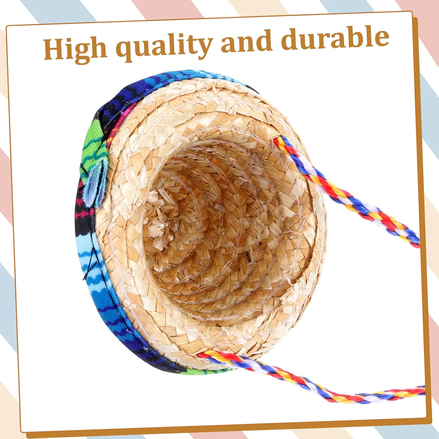 Bearded Dragon Sombrero Hats, Bearded Dragon Clothes Accessories Lizard Straw Hat with Adjustable Chin Strap Small Pet Hat Lizard Costume for Reptile Ferret Hamsterleopard Gecko...