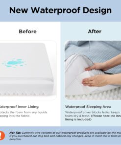 Bedsure Cooling Dog Beds Large Sized Dog - Orthopedic Large Dog Cooling Bed Washable, Dogs Couch Sofa with Waterproof Removable Cover, Pet Bed with Nonskid Bottom, Cooling Blue,...