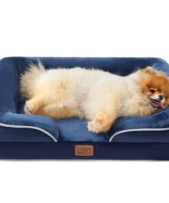 Bedsure Cooling Dog Beds Large Sized Dog - Orthopedic Large Dog Cooling Bed Washable, Dogs Couch Sofa with Waterproof Removable Cover, Pet Bed with Nonskid Bottom, Cooling Blue,...