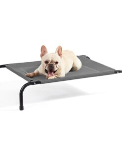 Bedsure Elevated Raised Cooling Cots Bed for Large Dogs, Portable Indoor & Outdoor Pet Hammock with Skid-Resistant Feet, Frame with Breathable Mesh, Terracotta, 49 inches
