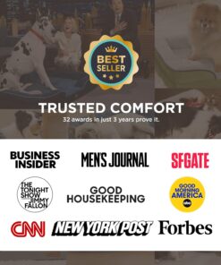 Bedsure Orthopedic Dog Beds Large Sized Dog - Washable Large Dog Cat Bed Waterproof, Comfort Dogs Couch Sofa with Washable Removable Cover, Pet Bed with Nonskid Bottom, Grey, 35