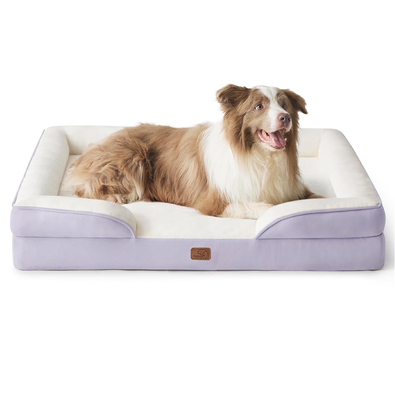 Bedsure Orthopedic Dog Beds Large Sized Dog - Washable Large Dog Cat Bed Waterproof, Comfort Dogs Couch Sofa with Washable Removable Cover, Pet Bed with Nonskid Bottom, Brown, 35"