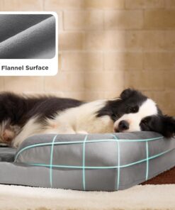 Bedsure Orthopedic Dog Beds Large Sized Dog - Washable Large Dog Cat Bed Waterproof, Comfort Dogs Couch Sofa with Washable Removable Cover, Pet Bed with Nonskid Bottom, Grey, 35