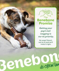 Benebone Zaggler Rolling Dog Chew Toy for Aggressive Chewers, Real Bacon, Made in USA, Medium