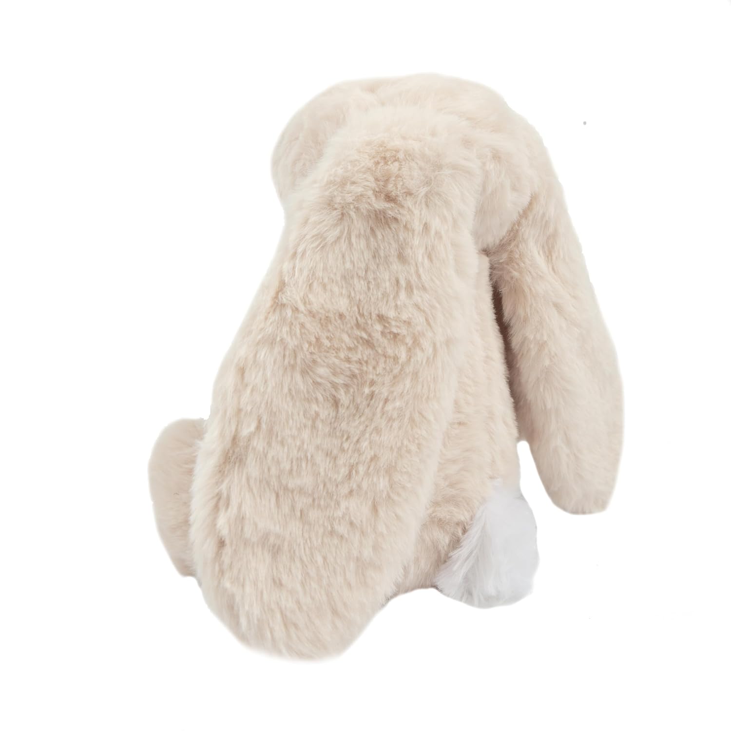 Best Pet Supplies Interactive Squeaky Dog Chew Toy, Ideal Dog Toys for Chewers, Small, Medium & Large Dogs, and Fetch Lovers - Bunny (Beige), Large