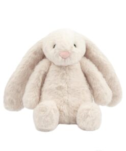 Best Pet Supplies Interactive Squeaky Dog Chew Toy, Ideal Dog Toys for Chewers, Small, Medium & Large Dogs, and Fetch Lovers - Bunny (Beige, Gray), Large
