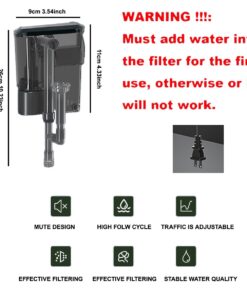 Betta Fish Tank kit,Small Nano Glass Fish Tank Start Kit with Filter,LED Light for Shrimp,Small Fish,Betta (1.5 Gallon)