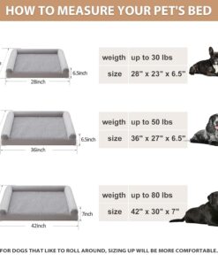 BFPETHOME Dog Beds for Large Dogs, Orthopedic Dog Bed for Medium Large Dogs,Big Waterproof Couch Dog Pet Bed with Removable Washable Cover