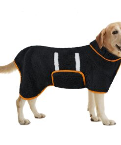 Bienbee Dog Bathrobe, Quick Drying Super Absorbent Pet Robes for Small Medium Large Dogs, Drying Coat for After Bath & Swim, Warm & Cozy Dogs Towels, Dog Puppy Bath Supplies,...