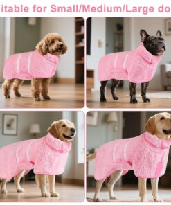 Bienbee Dog Bathrobe, Quick Drying Super Absorbent Pet Robes for Small Medium Large Dogs, Drying Coat for After Bath & Swim, Warm & Cozy Dogs Towels, Dog Puppy Bath Supplies,...