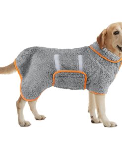Bienbee Dog Bathrobe, Quick Drying Super Absorbent Pet Robes for Small Medium Large Dogs, Drying Coat for After Bath & Swim, Warm & Cozy Dogs Towels, Dog Puppy Bath Supplies,...
