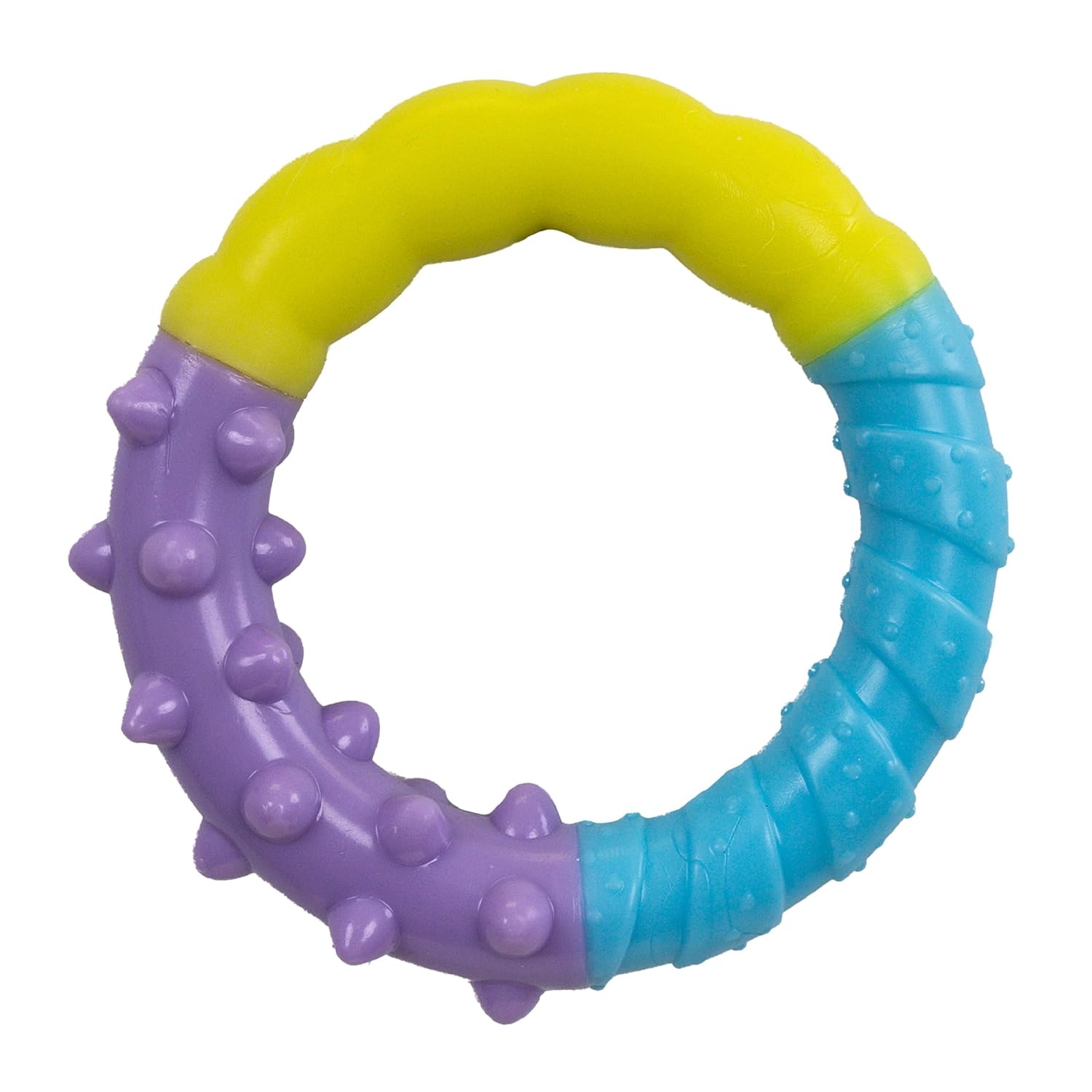 Bone Tugz Tug & Chew Dog Toy — Bendy, Textured Rubber for Tug-of-War, Light-Moderate Chewers, Teething Puppies & Small Dogs, 6.25" x 1.75"