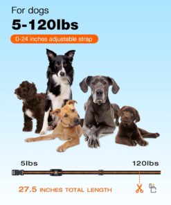 Bousnic Dog Shock Collar - 3300Ft Dog Training Collar with Remote for 5-120lbs Small Medium Large Dogs Rechargeable Waterproof e Collar with Beep (1-8), Vibration(1-16), Safe...