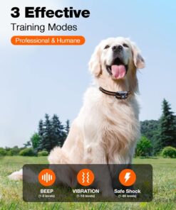 Bousnic Dog Shock Collar - 3300Ft Dog Training Collar with Remote for 5-120lbs Small Medium Large Dogs Rechargeable Waterproof e Collar with Beep (1-8), Vibration(1-16), Safe...
