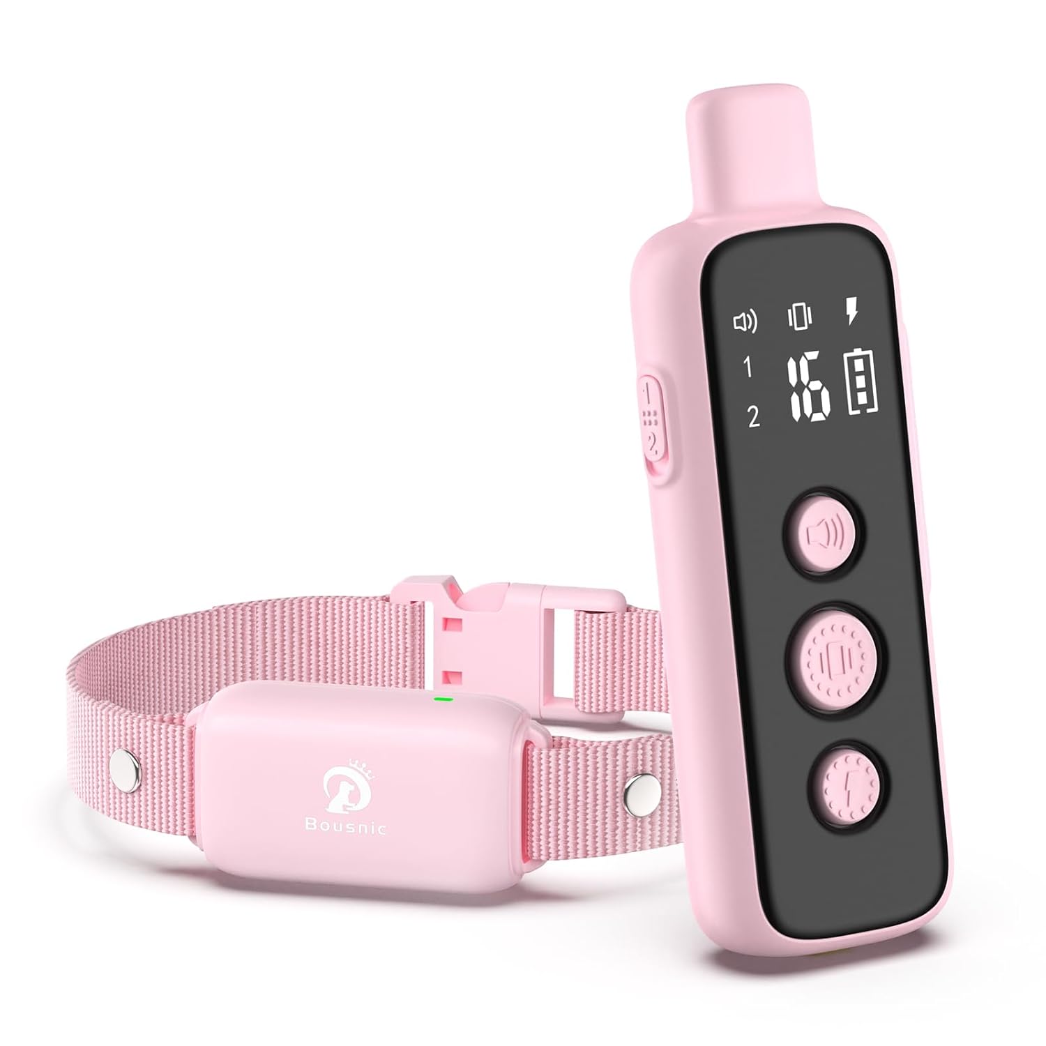 Bousnic Shock Collar for Dogs - Waterproof Rechargeable Dog Electric Training Collar with Remote for Small Medium Large Dogs with Beep, Vibration, Safe Shock Modes (8-120 Lbs)...