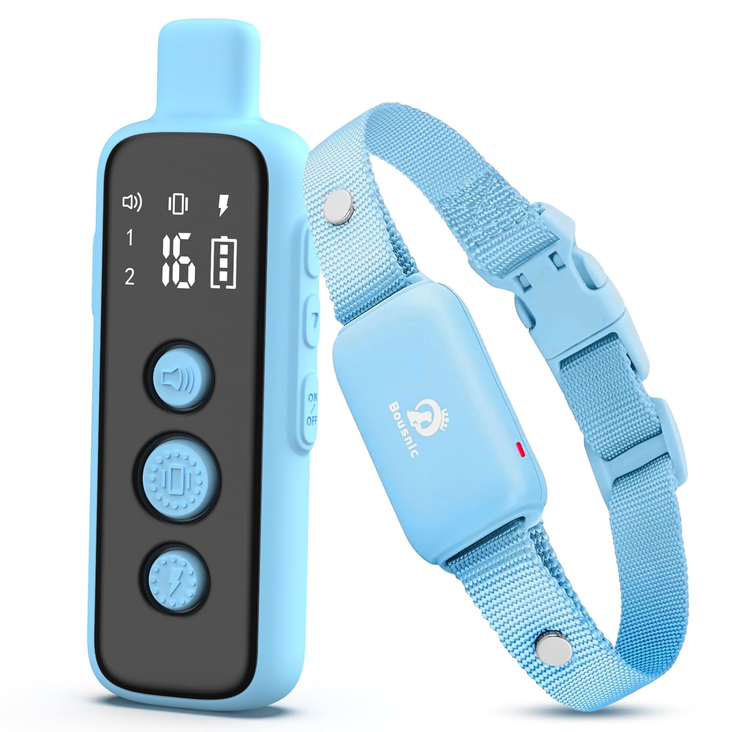 Bousnic Shock Collar for Dogs - Waterproof Rechargeable Dog Electric Training Collar with Remote for Small Medium Large Dogs with Beep, Vibration, Safe Shock Modes (8-120 Lbs)...