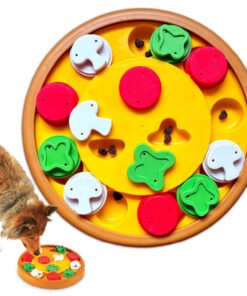 Brightkins Pizza Party! Treat Puzzle - Interactive Dog Toys, Dog Puzzle Toy and Slow Feeder, Enrichment Feeder for Dogs and Cats, Puppy Toys to Keep Them Busy, Cat Enrichment...