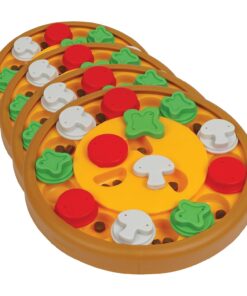 Brightkins Pizza Party! Treat Puzzle - Interactive Dog Toys, Dog Puzzle Toy and Slow Feeder, Enrichment Feeder for Dogs and Cats, Puppy Toys to Keep Them Busy, Cat Enrichment...