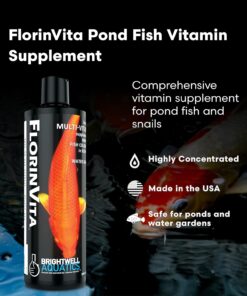 Brightwell Aquatics FlorinVita – Comprehensive Vitamin Supplement for Pond Fish & Snails – Supports Health, Color, & Spawning Readiness, 2L