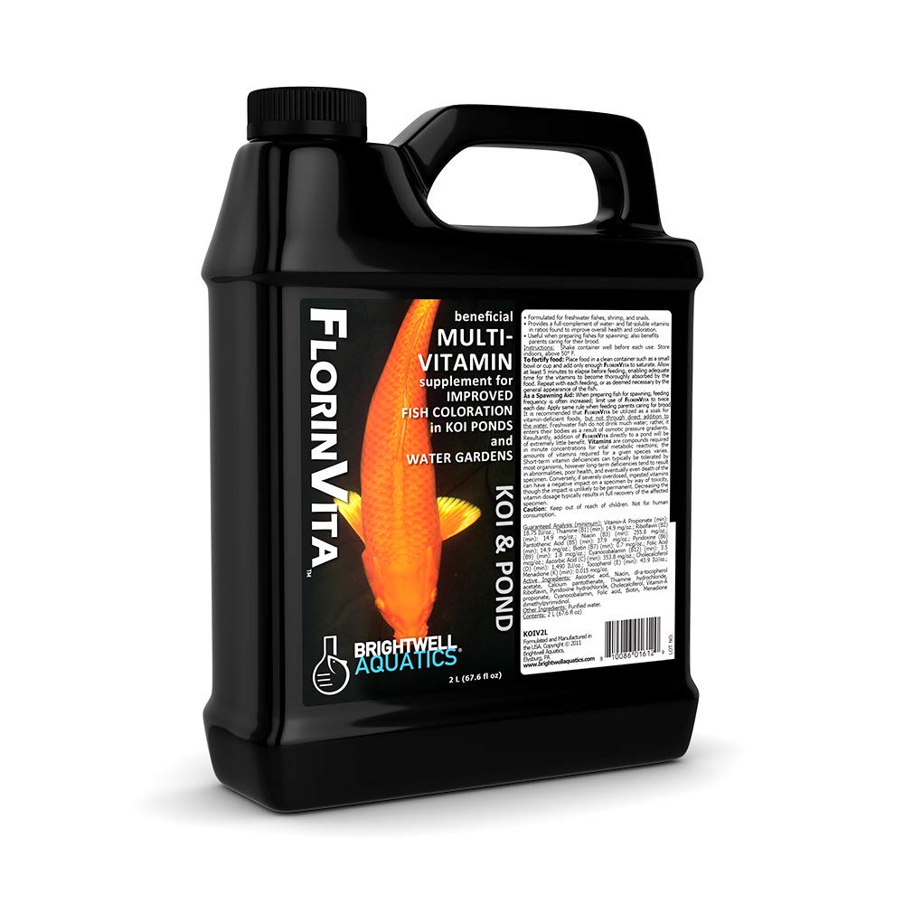 Brightwell Aquatics FlorinVita – Comprehensive Vitamin Supplement for Pond Fish & Snails – Supports Health, Color, & Spawning Readiness, 2L