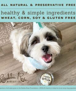 Bubba Rose Biscuit Company: Blue Dog Birthday Baby Cake - Crunchy Biscuit Texture - Natural Gourmet Pet Treat - Dog Cake - 3 inch 1 Count - Made in the USA
