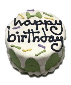 Bubba Rose Biscuit Company: Blue Dog Birthday Baby Cake - Crunchy Biscuit Texture - Natural Gourmet Pet Treat - Dog Cake - 3 inch 1 Count - Made in the USA
