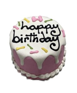 Bubba Rose Biscuit Company: Blue Dog Birthday Baby Cake - Crunchy Biscuit Texture - Natural Gourmet Pet Treat - Dog Cake - 3 inch 1 Count - Made in the USA