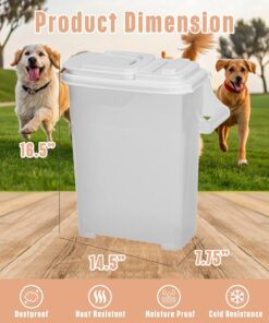 Buddeez 32 Quart Pet Food Dispenser with Lid - Airtight Storage for Dog Food, Cat Food, and Bird Seed - Easy Pour Spout for Mess Free Serving