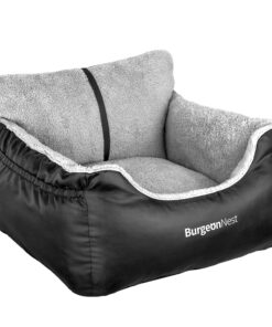 BurgeonNest Dog Car Seat for Small Dogs, Soft Pet Car Travel Home Bed Under 25 lbs, Fully Detachable and Washable Cat Booster Carseats with Storage Pockets and Clip-On Leash...