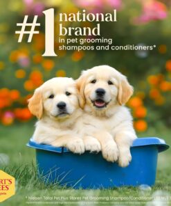 Burt’s Bees for Pets Tear Free Puppy Shampoo & Conditioner with Buttermilk, 2 in 1 Gentle Dog Shampoo for Puppies, Cleans and Conditions Sensitive Skin, 16 Fl Oz