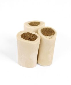 Cadet Stuffed Shin Bone, Long-Lasting Dog Chew Bones for Aggressive Chewers, High Protein Filled Bone Dental Chew for Dogs, Peanut Butter Flavor Filling, 3-4
