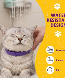 Calming Collar for Cats,Pheromone Cat Calming Collar Cat Anxiety Relief & Stress,Natural Ingredients Pheromones Rapid Effect Adjustable Waterproof