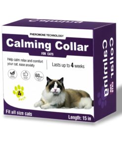 Calming Collar for Cats,Pheromone Cat Calming Collar Cat Anxiety Relief & Stress,Natural Ingredients Pheromones Rapid Effect Adjustable Waterproof