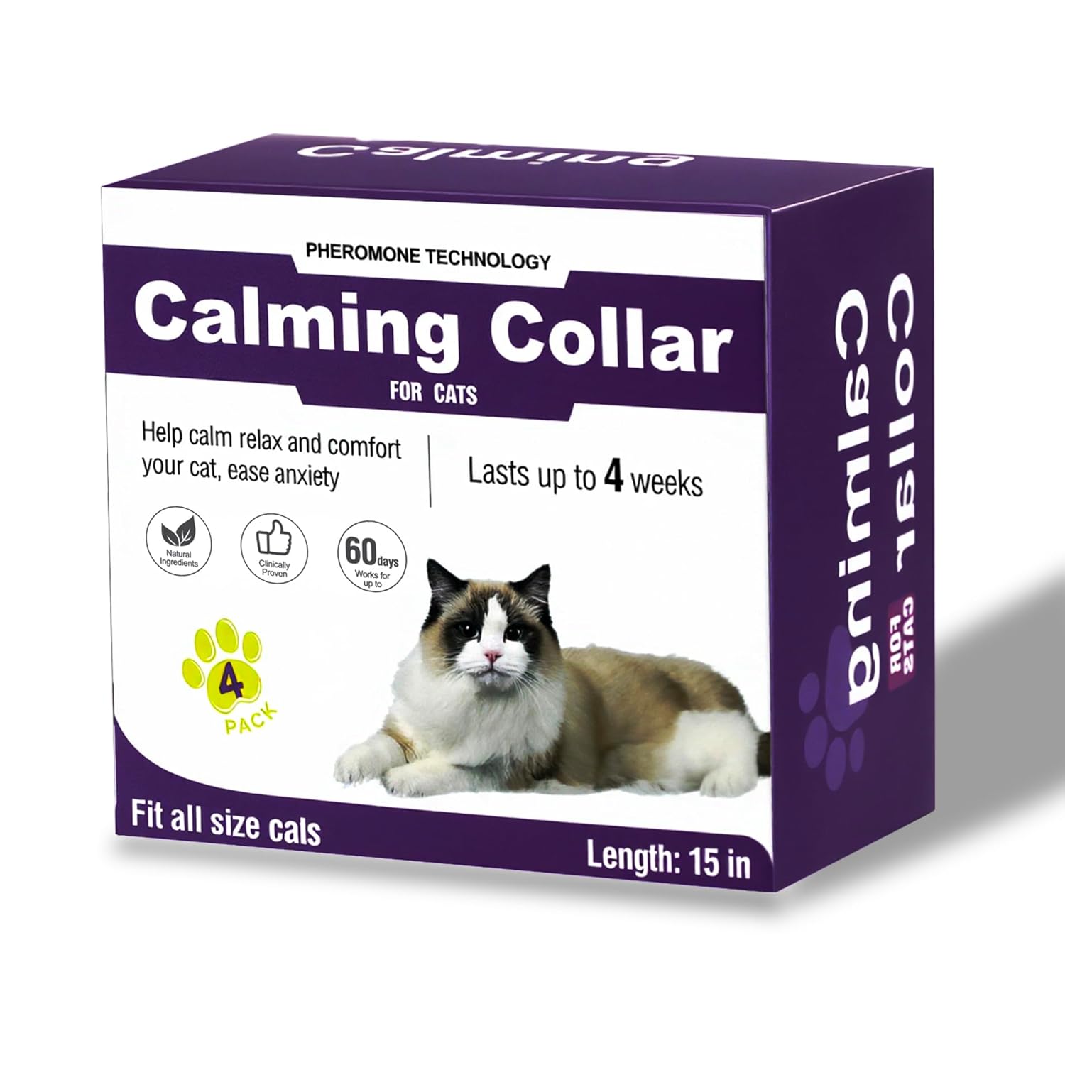 Calming Collar for Cats,Pheromone Cat Calming Collar Cat Anxiety Relief & Stress,Natural Ingredients Pheromones Rapid Effect Adjustable Waterproof