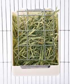 CalPalmy 2-Pack Hay Feeder for Rabbits, Guinea Pigs, and Chinchillas - Minimize Waste and Mess with 5 1/2