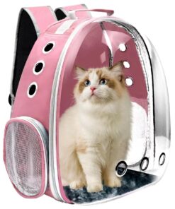 Cat Backpack Carrier, Pet Cat Carrier with Ventilated Design for Carrying Puppy Cats, Pet Carrier Backpack for Traveling/Hiking/Camping/Outdoors Airline Approved Travel...