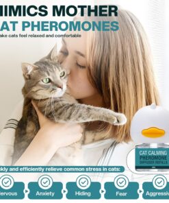 Cat Calming Diffuser 6 in 1 Multicat Calming Pheromones Diffusers Relief Stress Anxiety Fighting Scratching 90 Days Calm Relaxing Pheromone for Cats kit 48ml Refill Fits All...