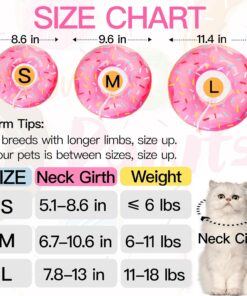 Cat Cone Collar Soft, Adjustable Cat Recovery Collars Spay Cones to Stop Licking, Cute Kittens Donut E Collar After Surgery, Anti-Lick Wound Healing Elizabetan Collars for...