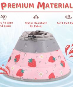 Cat Cone Collar Soft to Stop Licking, Adjustable, Foldable Lightweight Kitten Cones After Surgery Recovery for Cats & Kittens, Cat Cone Alternative, Easy Eating (Pink, S)