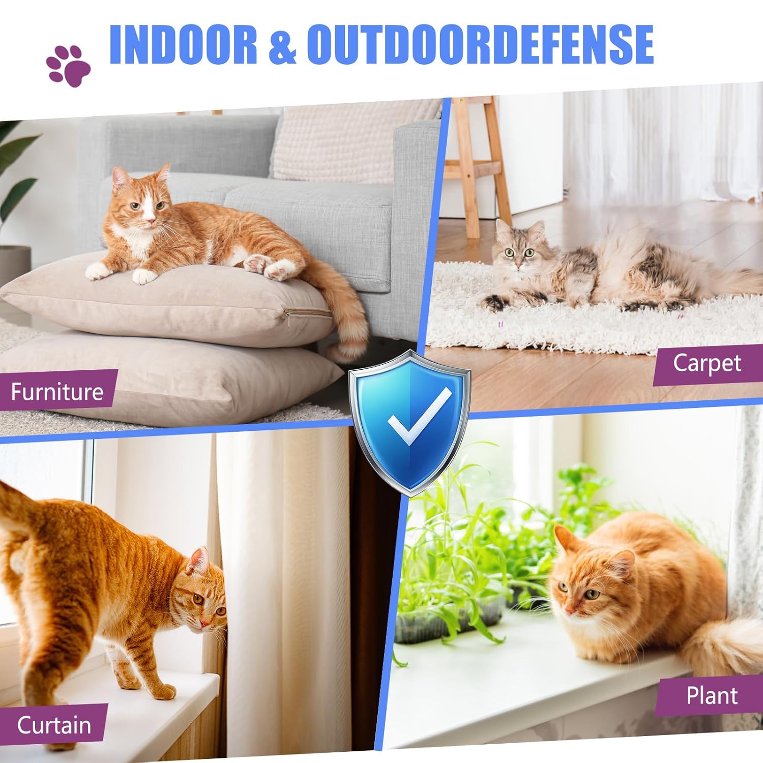 Cat Deterrent Spray - Cat Scratch Deterrent Spray for Furniture Protection, Effective Training Aid with Natural Ingredients - Non-Toxic Formula for Cats and Kittens Light 7.0 fl.oz