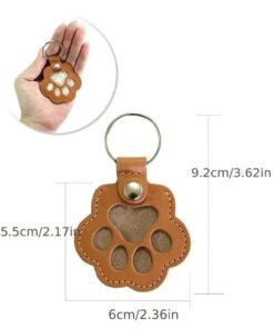 Cat Dog Hair Storage Keychain, Cat & Dog Lovers Gifts, Pet Hair Keychain, Fur Keepsake Keyring - Pet Memorial Gifts