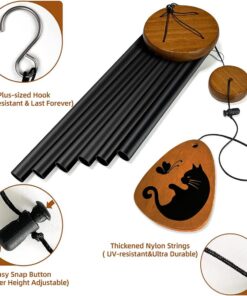 Cat Memorial Wind Chimes & Bracelet, Sympathy Gifts for Cat Lovers, 28 inches