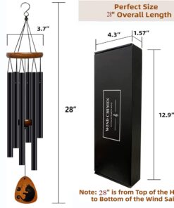 Cat Memorial Wind Chimes & Bracelet, Sympathy Gifts for Cat Lovers, 28 inches