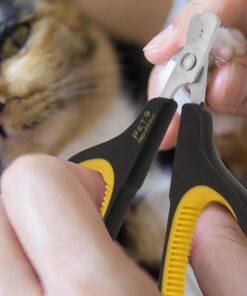 Cat Nail Clippers by Pet Republique – Professional Stainless-Steel Nail Clipper for Cats, Kittens, Hamster, Rabbits, Birds, & Small Breed Animals Claw Trimmer (Black+Yellow)