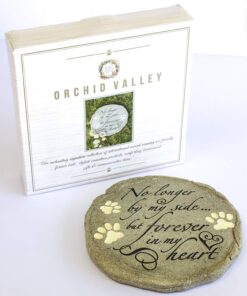 Cat or Dog Grave Marker or Garden Memorial Stone. No Longer By My Side But Forever In My Heart, Rainbow Bridge Pet Memorial Gifts. Waterproof and Weatherproof Pet Plaque,...