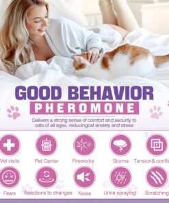 Cat Pheromones Calming Diffuser Refill 6 Pack Multicat Pheromone Diffusers Refills Relieve Anxiety Stress Reduce Spraying Fighting and Scratching for Cats Calm 48ml Fit All...