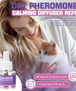 Cat Pheromones Calming Diffuser Refill 6 Pack Multicat Pheromone Diffusers Refills Relieve Anxiety Stress Reduce Spraying Fighting and Scratching for Cats Calm 48ml Fit All...