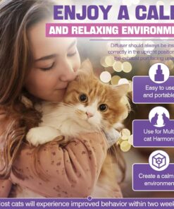 Cat Pheromones Calming Diffuser Refill 6 Pack Multicat Pheromone Diffusers Refills Relieve Anxiety Stress Reduce Spraying Fighting and Scratching for Cats Calm 48ml Fit All...