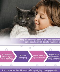Cat Pheromones Calming Diffuser Refill 6 Pack Multicat Pheromone Diffusers Refills Relieve Anxiety Stress Reduce Spraying Fighting and Scratching for Cats Calm 48ml Fit All...