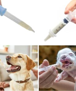 Cat Pill Shooter, Pet Pill Dispenser, Pet Syringe & Dropper wirh Replacement Nipples, Suitable for Kittens, Puppies and Wild Animals